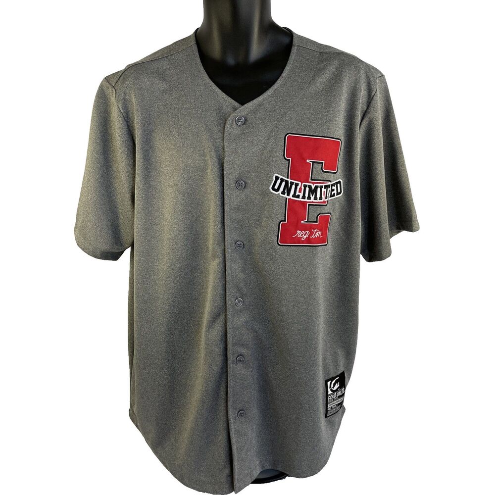New‎ Mens Marc Ecko Unlimited Baseball Style Jersey Size XL NWT Gray